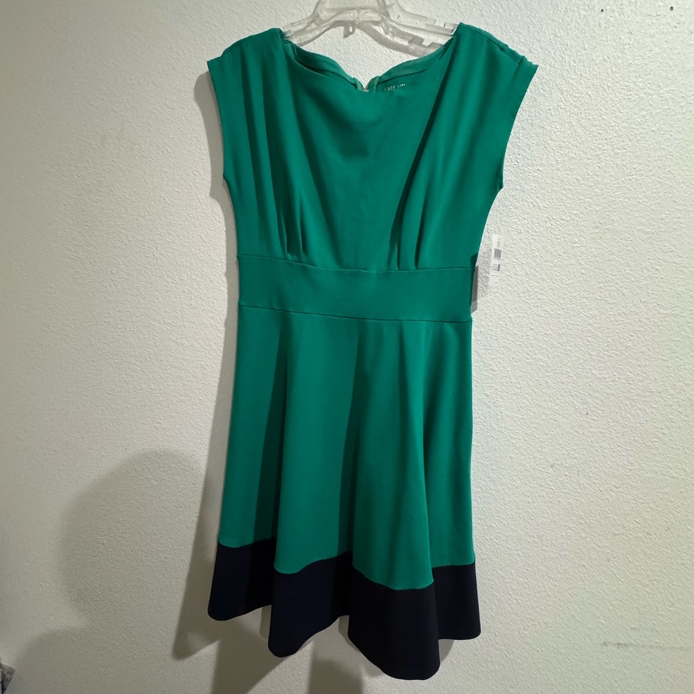 Green and Navy Dress